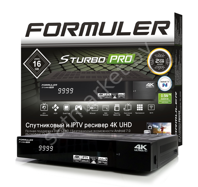 Спутниковый и IPTV ресивер Formuler 4K S Turbo PRO